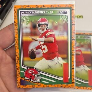 Panini Halloween Football Card - Red and Orange